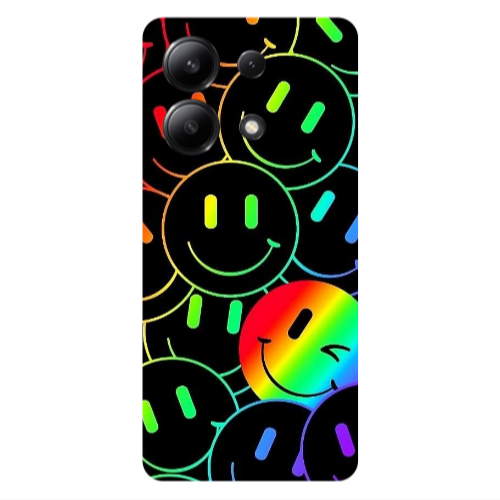 Xiaomi Redmi Note 13 4G Rainbow Smile Transparent Silicone TPU Θήκη