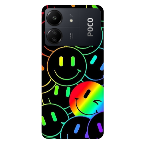 Xiaomi Poco C65 Rainbow Smile Transparent Silicone TPU Θήκη