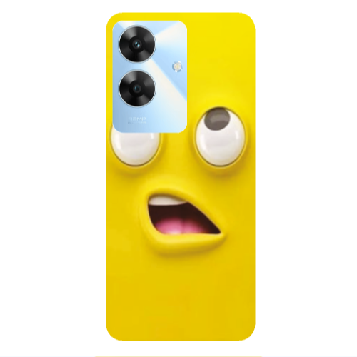 Realme Note 60 Confused face Transparent Silicone TPU Θήκη