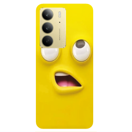 Realme C 75 Confused face Transparent Silicone TPU Θήκη