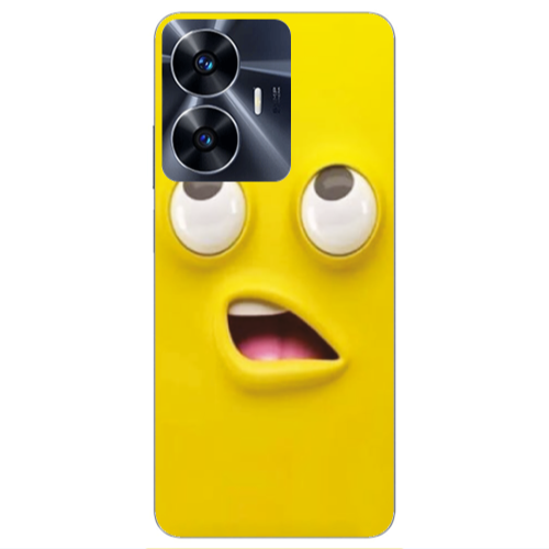 Realme Note 50 Confused face Transparent Silicone TPU Θήκη