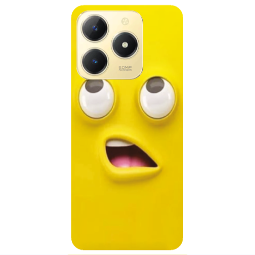 Realme C61 Confused face Transparent Silicone TPU Θήκη