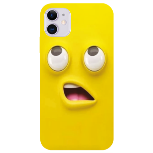 Apple iPhone 11  Confused face Transparent Silicone TPU Θήκη