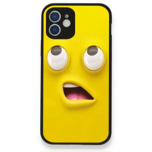 Apple iPhone 12 Confused face Black Glossy Θήκη
