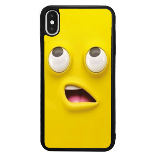 Apple iPhone X Confused face Black Glossy Θήκη