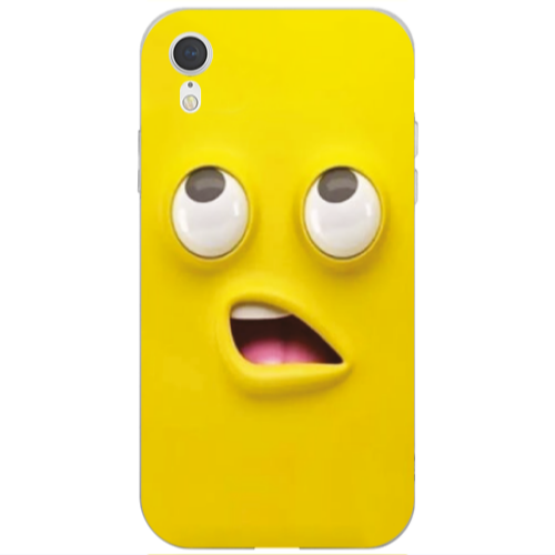 Apple iPhone Xr Confused face Transparent Silicone TPU Θήκη