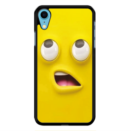 Apple iPhone Xr Confused face Black Glossy Θήκη