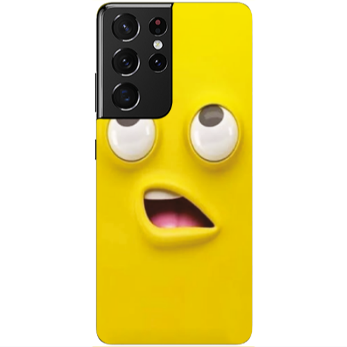 Samsung S21 Ultra Confused face Transparent Silicone TPU Θήκη
