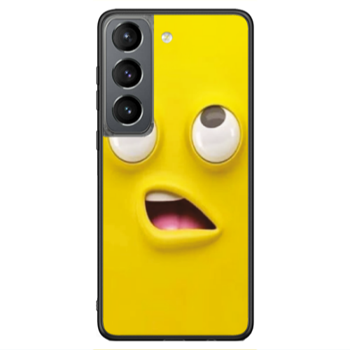 Samsung S21 Ultra Confused face Black Glossy Θήκη
