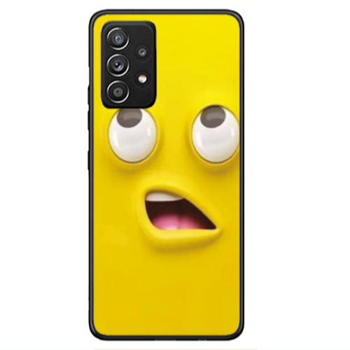 Samsung A33 Confused face Black Glossy Θήκη