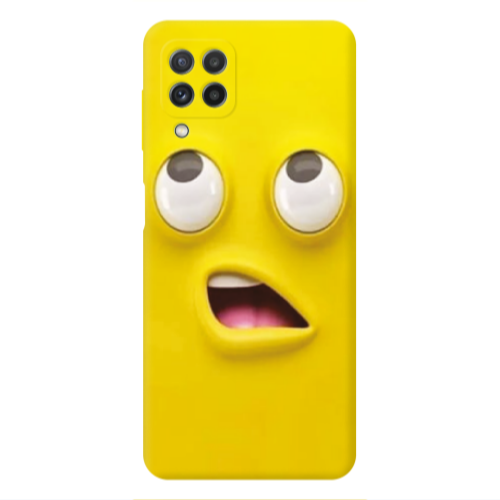 Samsung A22 4G Confused face Transparent Silicone TPU Θήκη