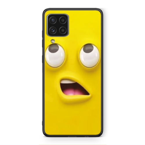 Samsung A22 4G Confused face Black Glossy Θήκη