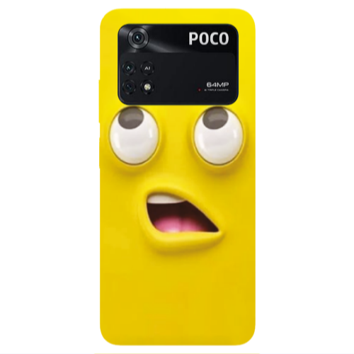 Xiaomi Poco M4 Pro 4G Confused face Transparent Silicone TPU Θήκη