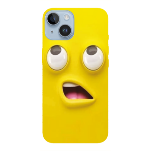 Apple iPhone 14 Plus Confused face Transparent Silicone TPU Θήκη