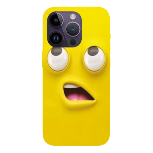 Apple iPhone 14 Pro Max Confused face Transparent Silicone TPU Θήκη