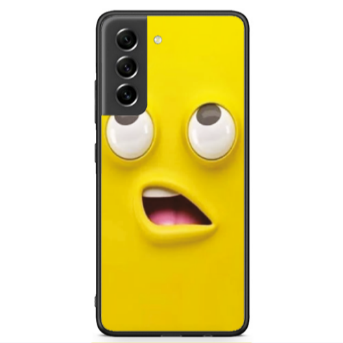 Samsung S21 FE Confused face Black Glossy Θήκη