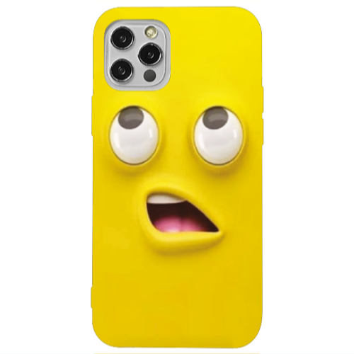 Apple iPhone 12 Pro Confused face Transparent Silicone TPU Θήκη