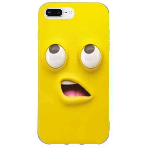Apple iPhone 7 Plus Confused face Transparent Silicone TPU Θήκη