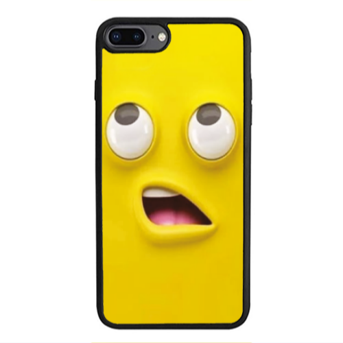 Apple iPhone 7 Plus Confused face Black Glossy Θήκη