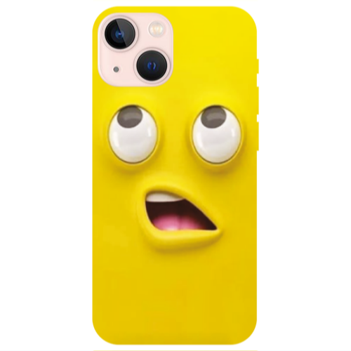 Apple iPhone 13 Mini Confused face Transparent Silicone TPU Θήκη