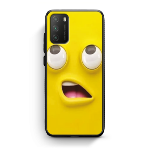 Xiaomi Poco M3 Confused face Black Glossy Θήκη