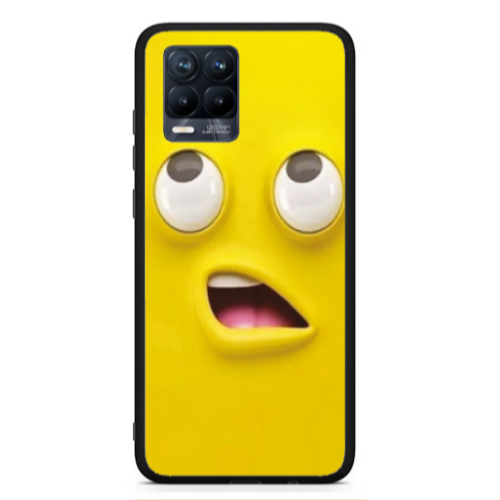 Realme 8  Confused face Black Glossy Θήκη