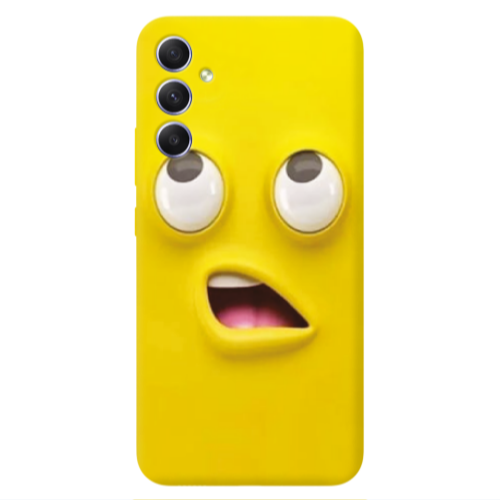 Samsung A34 Confused face Transparent Silicone TPU Θήκη