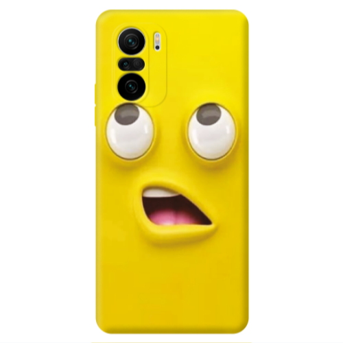 Xiaomi Poco F3 Confused face Transparent Silicone TPU Θήκη