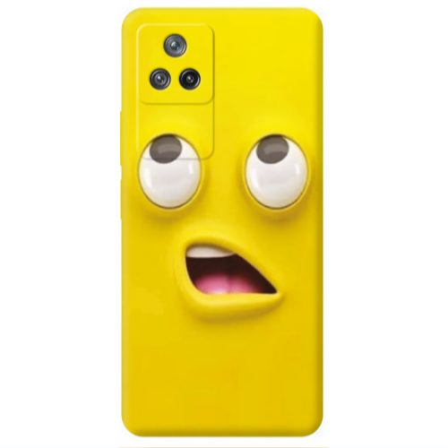 Xiaomi Poco F4 Confused face Transparent Silicone TPU Θήκη