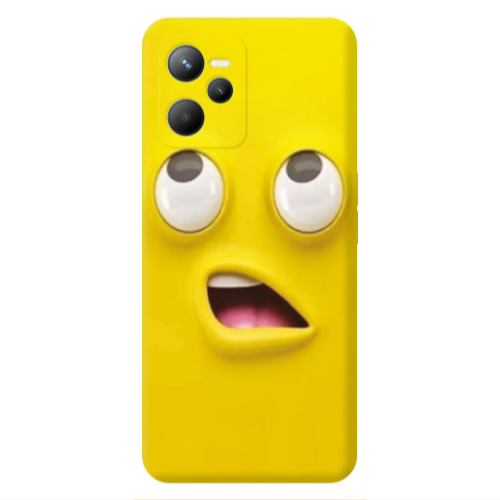 Realme C35 Confused face Transparent Silicone TPU Θήκη