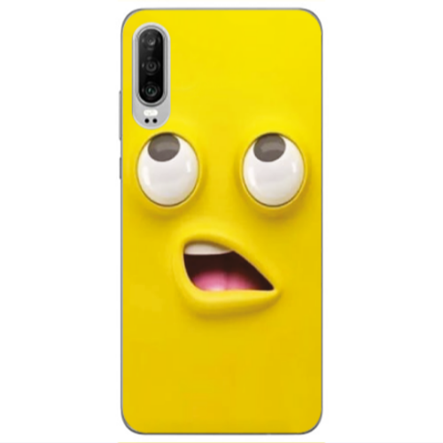 Huawei P30 Confused face Transparent Silicone TPU Θήκη