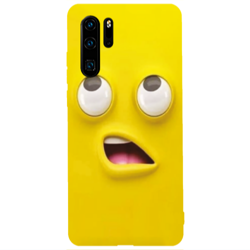 Huawei P30 Pro Confused face Transparent Silicone TPU Θήκη