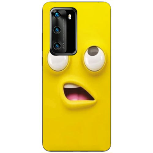 Huawei P40 Confused face Transparent Silicone TPU Θήκη