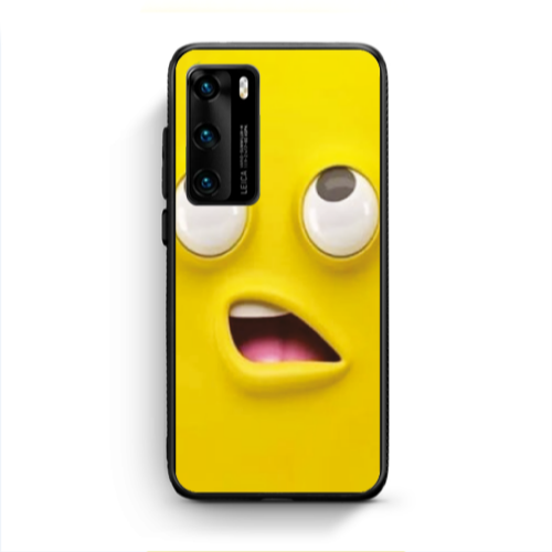 Huawei P40 Confused face Black Glossy Θήκη