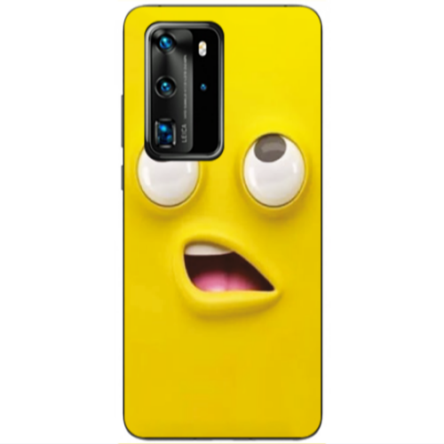 Huawei P40 Pro Confused face Transparent Silicone TPU Θήκη