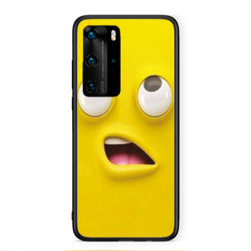 Huawei P40 Pro Confused face Black Glossy Θήκη
