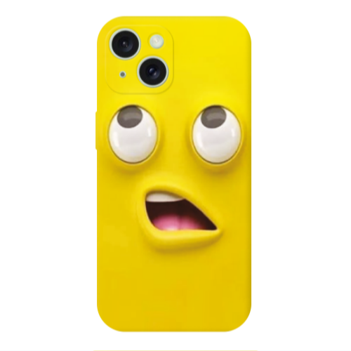 Apple iPhone 15 Plus Confused face Transparent Silicone TPU Θήκη