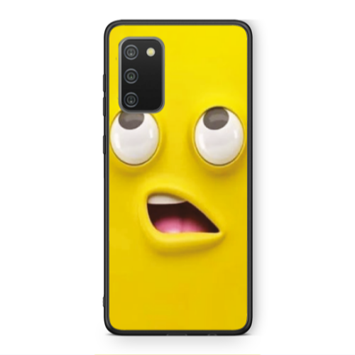 Samsung A02s Confused face Black Glossy Θήκη