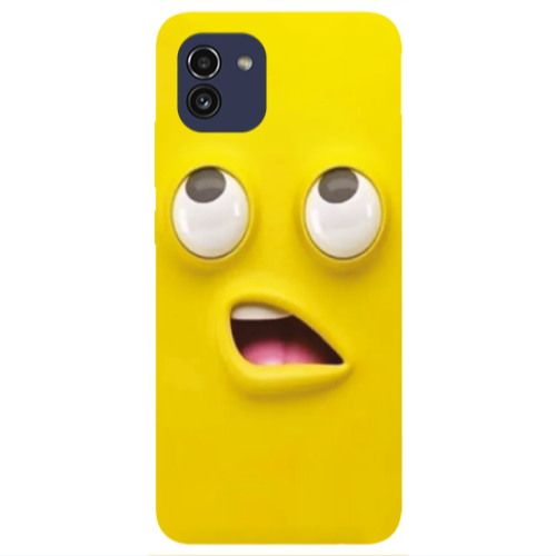 Samsung A03 Confused face Transparent Silicone TPU Θήκη