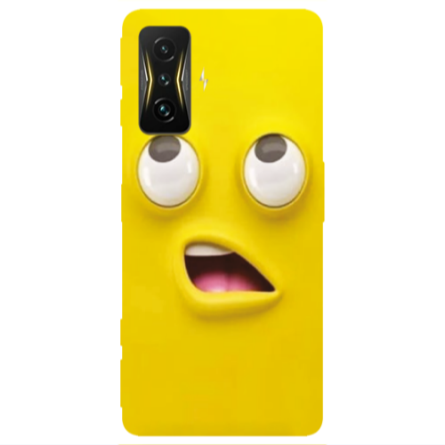 Xiaomi Poco F4 Gt Confused face Transparent Silicone TPU Θήκη