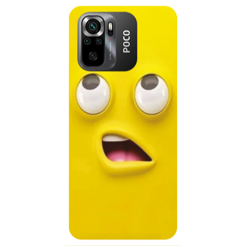 Xiaomi Poco M5 s Confused face Transparent Silicone TPU Θήκη