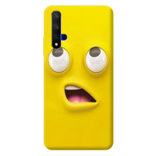 Huawei Nova 5 T Confused face Transparent Silicone TPU Θήκη