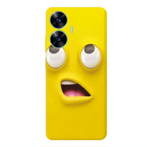 Realme C55 Confused face Transparent Silicone TPU Θήκη