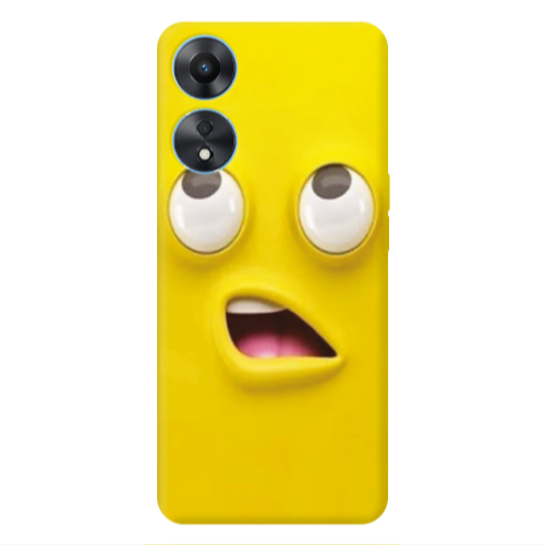 Oppo A 98 Confused face Transparent Silicone TPU Θήκη
