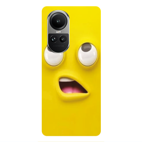 Oppo Reno10 5G Confused face Transparent Silicone TPU Θήκη