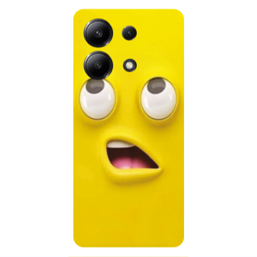 Xiaomi Redmi Note 13 4G Confused face Transparent Silicone TPU Θήκη