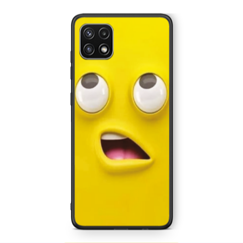 Samsung A22 5G Confused face Black Glossy Θήκη