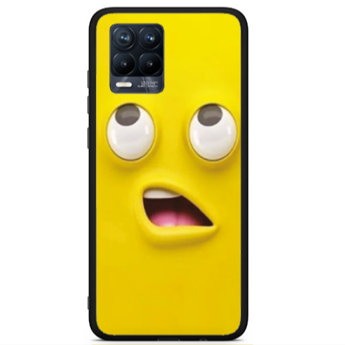 Realme 8 i Confused face Black Glossy Θήκη