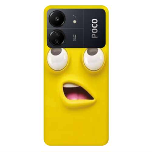 Xiaomi Poco C65 Confused face Transparent Silicone TPU Θήκη