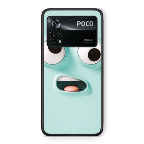 Xiaomi Poco X4 Pro Strange face Black Glossy Θήκη